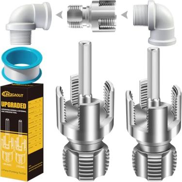Imagem de LINGIGAOUT Ferramenta de rosqueamento de tubulação interna e externa, rosqueador de tubos de PVC, ferramenta de rosqueamento de tubos, furadeira elétrica de 1/5.1 cm 3/10.2 cm compatível com reparo