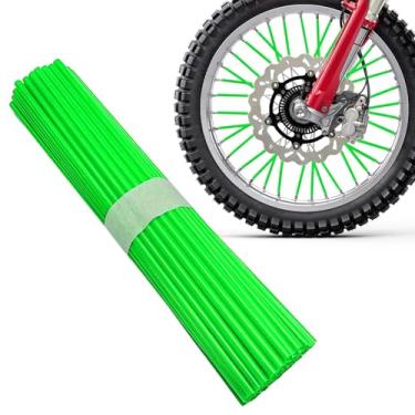 Imagem de NYTKL 72 peças de capas de raio de bicicleta suja, capas de revestimento de raio de roda para aros de 20 a 53 cm, protetor de decoração de acabamento de tubo de aro de roda para cadeira de rodas de