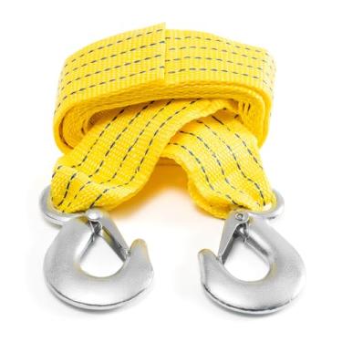 Imagem de Alça de reboque 118 polegadas resistente capacidade 4,5 kg, correia de guincho de barco com laços reforçados, corda de reboque de recuperação para veículos off-road e uso marítimo, correia de guincho