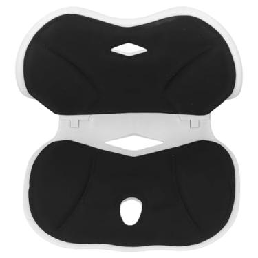 Imagem de RiToEasysports Corretor de Postura de Apoio para Costas de Cadeira, Almofada de Apoio Lombar Ergonômica Dobrável para Escritório e Sala de Aula, 14,17 X 11,81 X 12,2 pol. (Preto)