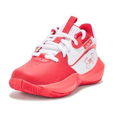 Imagem de Under Armour Tênis infantil unissex pré-escolar Lockdown 7, (104) Branco/Vermelho/Vermelho Racer, 16