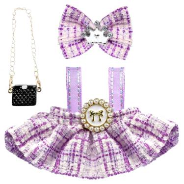 Imagem de Roupas para boneca LABUBU de 17 cm (sem boneca), roupa para LABUBU, conjunto de vestido e grampo de cabelo para LABUBU, acessórios para LABUBU