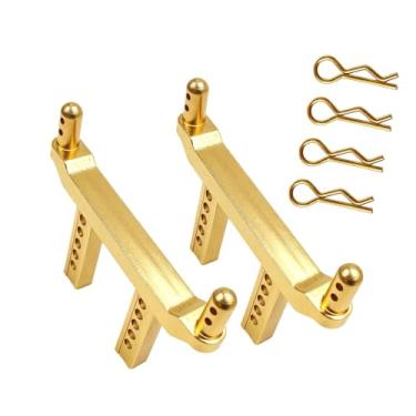 Imagem de Luwecf 2x Suportes de Coluna para Carro RC 1/16, Peças de Reposição para Modelos 16103, 16101 E 16102 (Modificados em Casa), Ouro