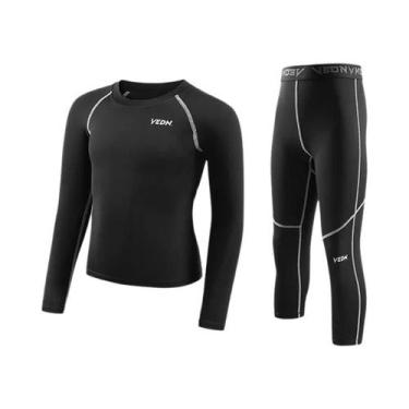 Imagem de Conjunto De Camiseta E Leggings De Compressão Para Meninos Jovens, Man