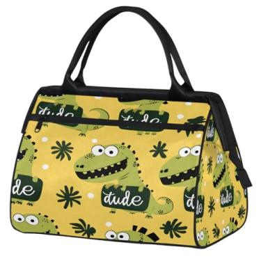 Imagem de Bolsa pequena para o fim de semana para mulheres, homens, flores, girassol, papoula, retrô, dobrável, bolsa de viagem, Cor: 43 cm, 15.2*8.3*11.6 inch, Moderno