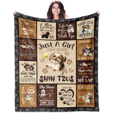 Imagem de Presentes Shih Tzu para mulheres e meninas, cobertor Shih Tzu 152 x 127 cm, presentes ShihTzus para mães amantes, presente para donos de cães ShihTzus, decorações femininas para Natal, Dia das Mães