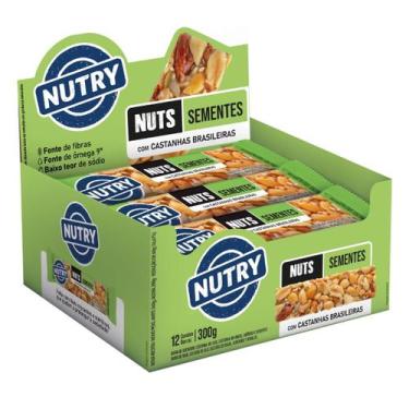 Imagem de Barra de Nuts Nutry Sementes 12 Unidades 25g, Sementes