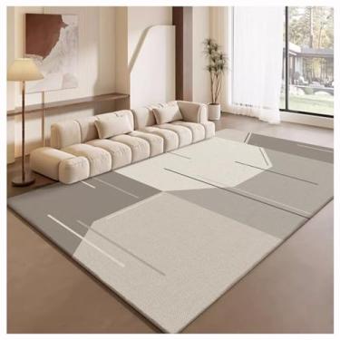 Imagem de SPXMQSS Tapete de área grande, tapete macio de pilha baixa grande para sala de estar, antiderrapante, antiderrapante, resistente ao desgaste, lavável para quarto, sala de jantar, escritório, cinza e