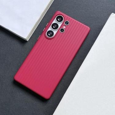 Imagem de Capa traseira fosca em policarbonato corrugado para Samsung Galaxy S23 S24 S25 Ultra S24 Plus, colorida, vermelha, para Samsung S23 Plus