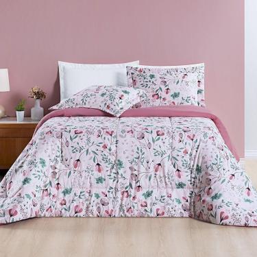 Imagem de Kit Edredom Avere 200 Fios King 03 Peças 100% Poliéster - Bothanica