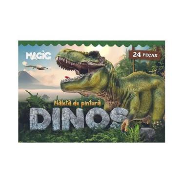 Imagem de Maleta de Pintura Infantil Floresta dos Dinos Estojo 24 peças - Magic 