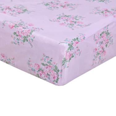 Imagem de Lençol de elástico tamanho solteiro rosa apenas 100% algodão com bolsos profundos para colchão ultramacio com elástico em toda a volta