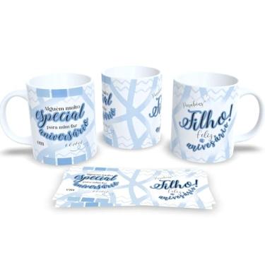Imagem de Caneca Aniversário da Família Estampa Comemorativa Porcelana (Filho)