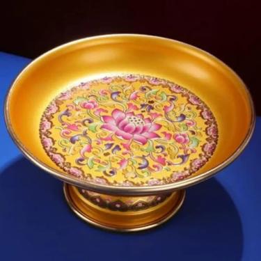 Imagem de FENNYYAR Prato de oferta Frutas Frente Buda, 18 cm 18 cm, Ornamento de Palete Doméstica