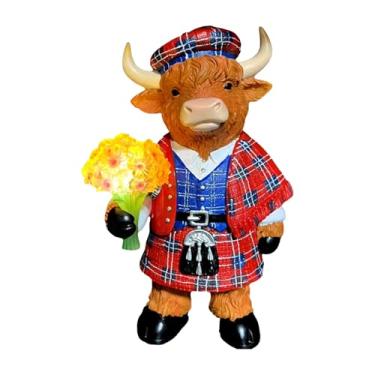 Imagem de Decoração de , decoração de casa de resina de flor | Ornamentos de mesa de escultura de gado - para sala de estar, cozinha, escritório, entrada, mesa, prateleira, quarto, sala de estudo, bar