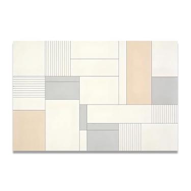 Imagem de Cool TonesMinimalista Arte em tela: Serenidade tons neutros grande área em branco para decoração de espaço calmo 60 x 90 cm sem moldura