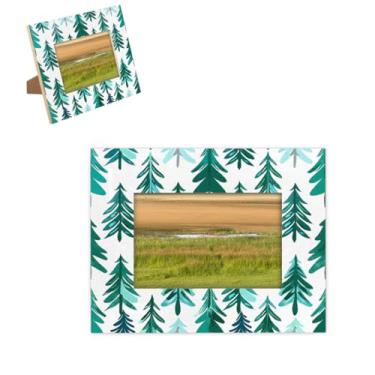 Imagem de hongjinglin Porta-retrato 10,16 x 15,24 cm, moldura retrô verde com tapete para parede e mesa, para decoração de casa e amigos da família, ideias de presente de casamento