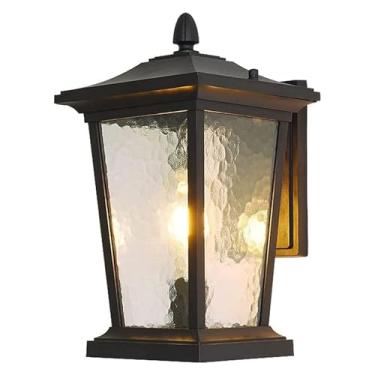 Imagem de Luminária de parede LED, arandela de parede externa quadrada em alumínio fundido com acabamento preto, ideal para jardim, varanda ou pátio.