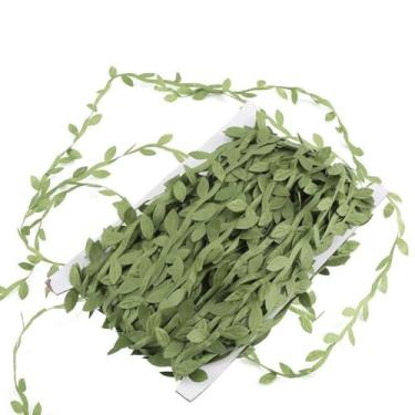 Imagem de Generic Folhas Verdes Videira Guarnição Decorativa para Flor árvore Grinalda Festa de Casamento Casa-40m Folha Verde Videira Diy Ornamentos Corda Luz Artesanato