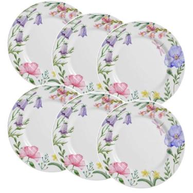 Imagem de Conjunto de 6 Pratos Raso Lelis de Cerâmica 29cm - Alleanza