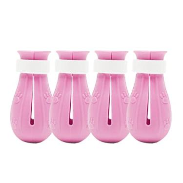 Imagem de Botas de Sapatos para Gatos Anti-Risco com Caixa Armazenamento Protetor Pata Gato Capa Restrição Arranhão Pet Casa Banho Barbear Higienização Verificação