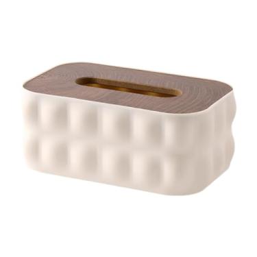 Imagem de KiBcsLic Porta-lenços, Dispensador de Lenços Moderno, Caixa Retangular para Guardanapos, Organizador de Guardanapos, à Prova D'água E para Recepção, Branco, Tamanho real