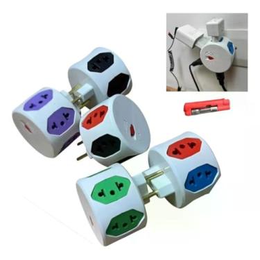 Imagem de Filtro de Linha 5 Tomadas, 10A, Portátil, com Fusível, Sem Fio