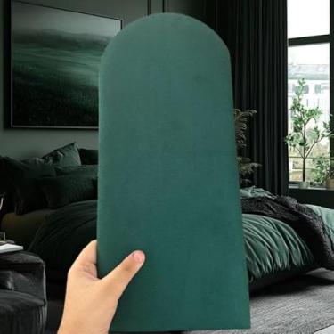 Imagem de Cabeceira Nuvem Estofada 45x20 Modular Cama Casal Box – Decorativa Parede Quarto(Verde,CAMA QUEEN - 8)