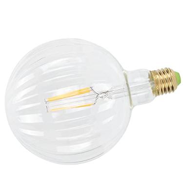 Imagem de Cryfokt Lâmpada de Filamento Decorativo Luz Quente Regulável G125 Lâmpada LED E27 Formato Melancia para Lustres Luminárias de Vidro, Cenário aplicável: Hotéis/cafeterias (Transparente)