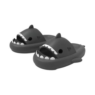 Imagem de Chinelos De Tubarão De Desenho Animado Femininos, Antiderrapantes, Sol