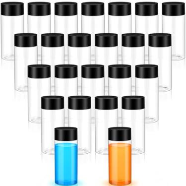 Imagem de JOUTYFOR 24 garrafas sensoriais com tampas, garrafas de água de plástico transparente à prova de vazamentos de 300 ml, garrafa vazia reutilizável para artesanato sensorial, suco, leite, suprimentos de