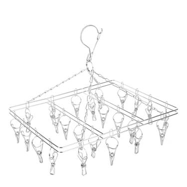 Imagem de Varal 20 Prendedores Multiuso Para Roupa Bebe Calcinha Cueca Dobrável Inox Linha Premium M5 Armarinhos