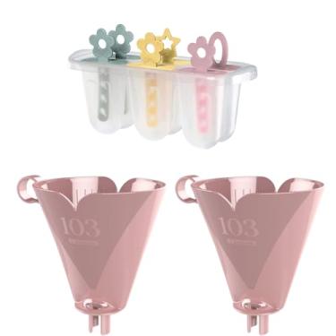Imagem de Conjunto de 2 Suporte para Filtro de Café 103 Rosa + 1 Forma de Mini Picolés em Plastico