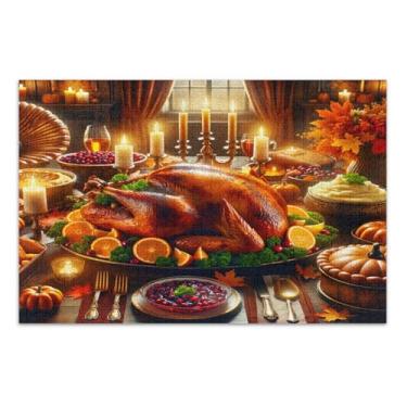 Imagem de Quebra-cabeça festivo para festa de Ação de Graças, 1000 peças, adulto, com letras nas costas
