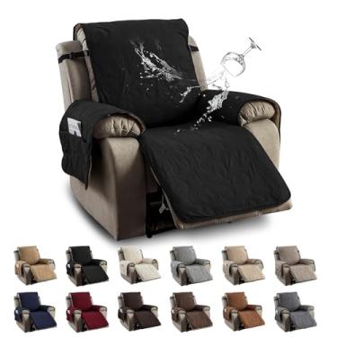 Imagem de YUEANG Capa de cadeira reclinável 100% impermeável, capas de cadeira reclinável para cadeira reclinável, de tecido antiderrapante, capa de sofá para sala de estar, para animais de estimação e crianças