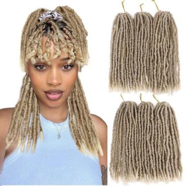 Imagem de Cabelo de crochê WIGNEE Faux Locs, 12 polegadas e 120 fios, 6 pacotes
