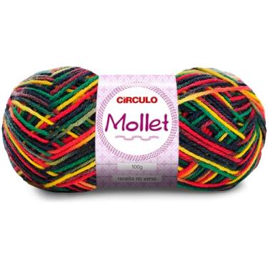Imagem de Fio Mollet Círculo 100g 200m Lã Acrílica Tricô Crochê Artesanato Touca Cachecol Inverno Novelo (9294# - OLODUM)