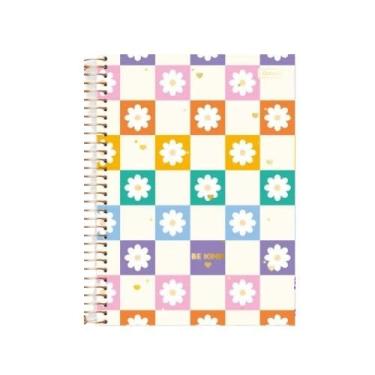 Imagem de Caderno Universitário Be Kind Cadersil - 1 Matérias, 80 Folhas Coleção Alegre Alto Astral (Quadrado)