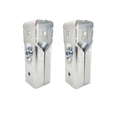 Imagem de Conector de tubo quadrado de 2 vias 2,5 cm x 2,5 cm, encaixe em T de aço para braçadeira de tubo quadrado de 25,4 mm para trilhos de cerca, suporte de jardim de prateleira DIY (parafusos/porcas