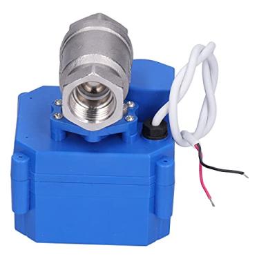 Imagem de Mini válvula de esfera elétrica Válvula de água motorizada de aço inoxidável de 1/2 polegada DC12V BSP rosca IP67 classificada para sistemas de tratamento de água e aplicações