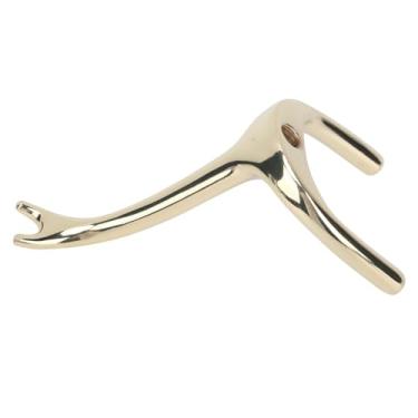 Imagem de Chiffonade Cabeça de ponte de taco de sinuca de liga de zinco – Ponte de taco de sinuca com design de nariz de elefante, acessórios de bilhar rosqueados para mesa de sinuca, dourado