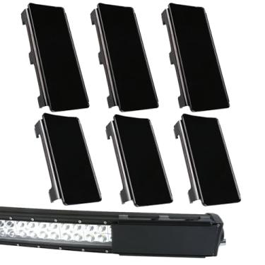 Imagem de Kit de cobertura de lente de barra de luz LED de 106 cm, capas de encaixe de policarbonato preto – 12 × 20 cm e 5 × 15 cm protetoras, à prova de poeira, resistentes a arranhões, capas de barra de luz