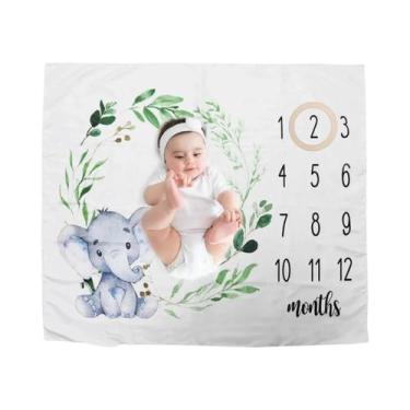 Imagem de Cobertores De Marcos De Crescimento Para Bebês Recém-Nascidos, Fundo P