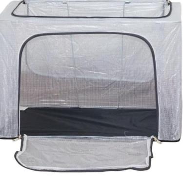 Imagem de Caixa Organizadora Multiuso, 100 Litros, Material PVC, Poliéster, MDF e Metal, Dimensões 59x41x39 cm, para Guardar Roupas e Objetos em Closets e Guarda-Roupas