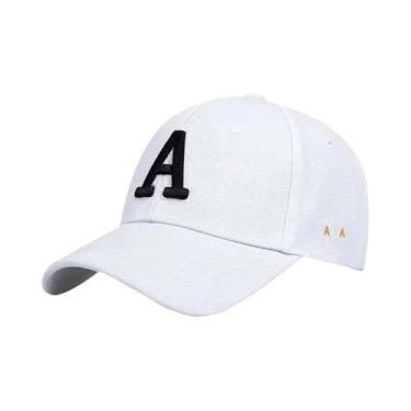 Imagem de Boné De Beisebol Unissex Ajustável Com Letra a Bordada, Chapéu Casual 