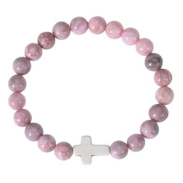 Imagem de Pulseira de contas empilhável com cruz, joias, presentes femininos, presentes de Dia dos Namorados, Natal, amizade, presentes de amizade para mulheres, dia dos namorados, Medium, Latão, Sem Pedra