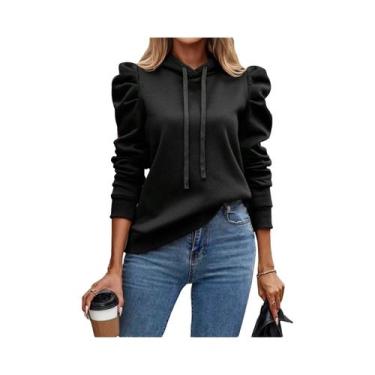 Imagem de Jaqueta Curta Com Capuz De Estilo Gótico Feminino De Manga Longa, Casu