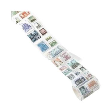 Imagem de Fita Adesiva Decorativa Vintage Natural Washi Tape Com Estampa De Corr
