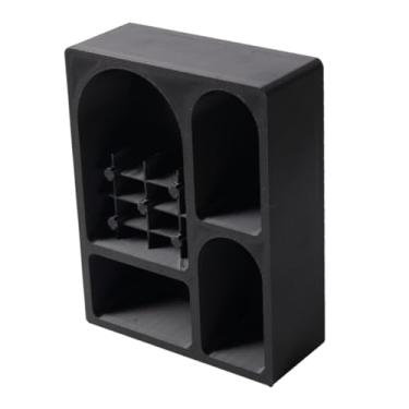 Imagem de Kokiya Armário em miniatura na escala 1:12, estante para livros, vitrine para casa de bonecas, armário para sala de estar, Preto, Sem Pés