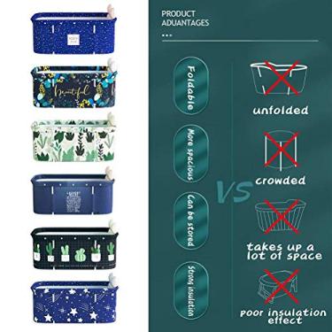 Imagem de ZJchao Banheira de Imersão Dobrável Banheira Portátil para Adultos Fácil de Instalar Loja e Drenagem Com Almofada Encosto Capa de Isolamento para Uso Externo Em Spa Doméstico (Z